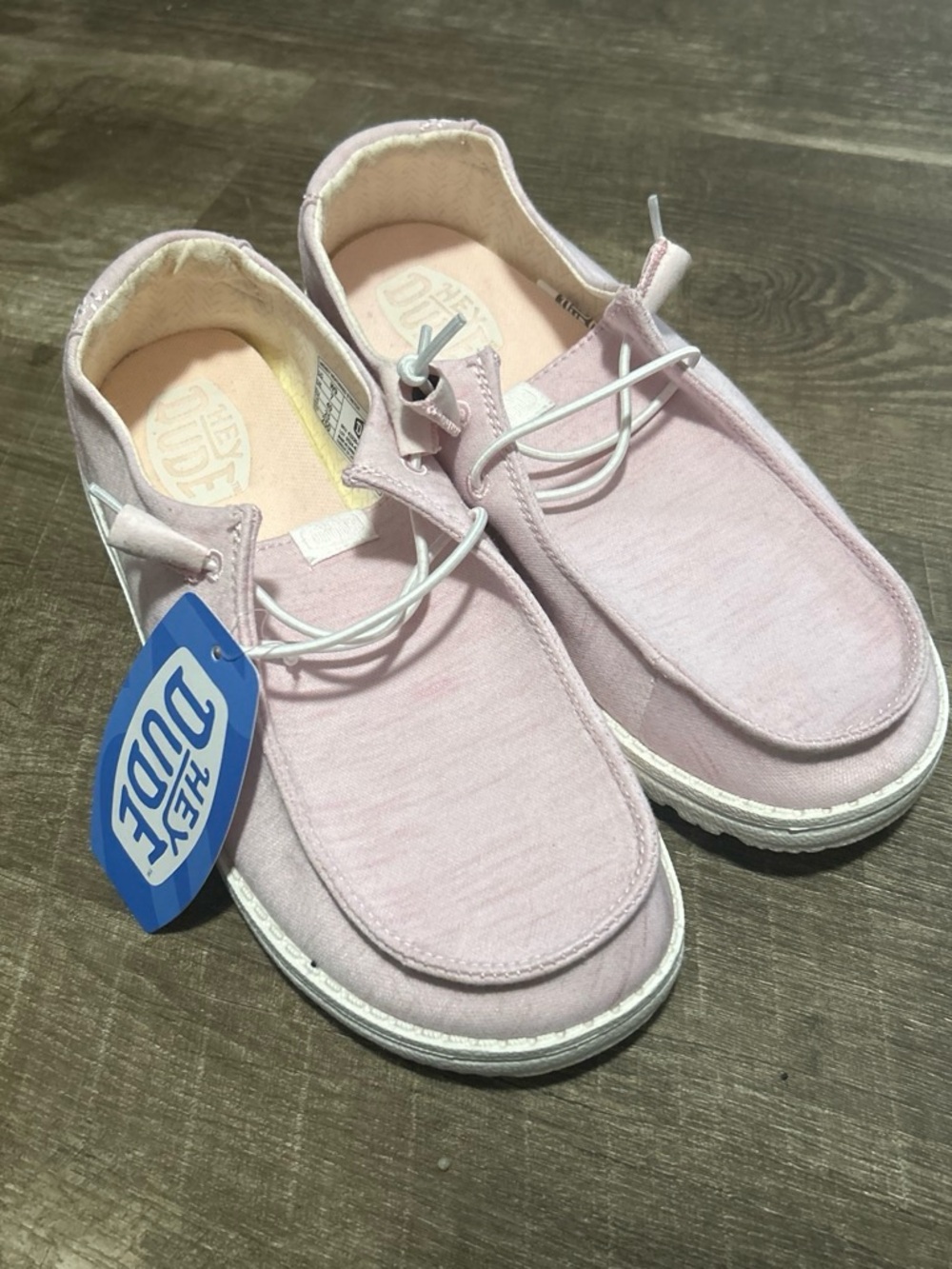 Pink Hey Dude Womens Slip-On Shoes
